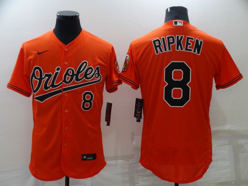 2021 Men Baltimore Orioles #8 Ripken Orange Nike elite MLB Jerseys